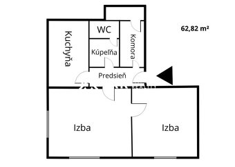 VEĽKÝ 2-IZBOVÝ TEHLOVÝ BYT S A MOŽNOSŤOU GARÁŽE, KOŠICE – JU - 19