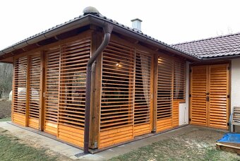 Prístrešky Pergoly Altanky Terasy Drevené Žaluzie - 19