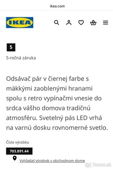 Predám IKEA digestor Mattradition čierna 60cm - 19