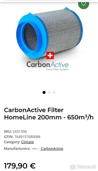 Carbon Active filtre nové a uhlíkové použite krátko - 19