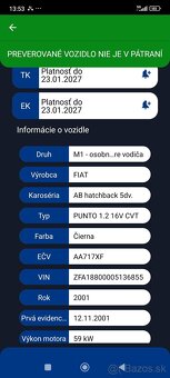 Fiat Punto Automat benzín 1.3 16V 80PS - 19