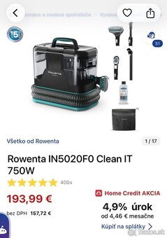 Čistič škvŕn a tepovač Rowenta - 19