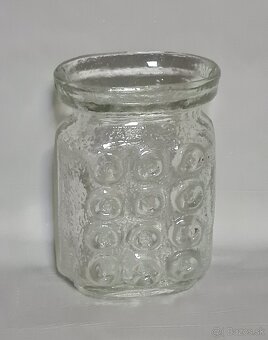 Retro dizajnové lisované  sklo - vázy - 19