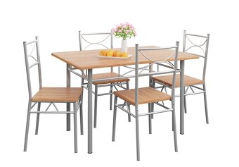 5 dielna jedálenská zostava stôl a 4 stoličky - 5 farieb - 19