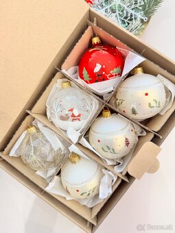 Vianočné ozdoby , vianočné sklenené gule - 19