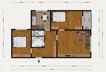 Na predaj priestranný, slnečný 3i byt po staršej kompletnej  - 19