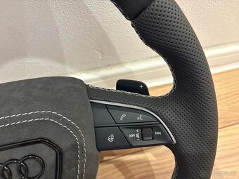 AUDI ŠPORTOVÝ VYHRIEVANÝ - ALKANTARA / KOŽA biela niť - 19
