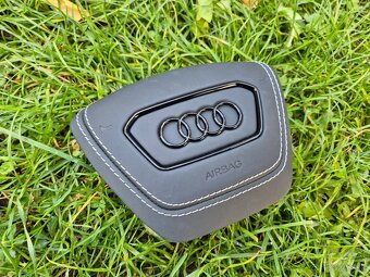 Kryt airbagu puzdro AUDI potiahnutý kožou a čiernym logom - 19