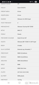 Detský bicykel KENZEL 20", 6-9 rokov - 19
