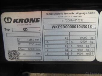 Krone SD, Zvedací náprava - 19