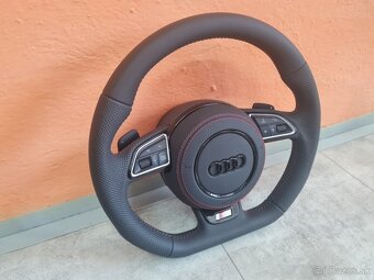 AUDI MULTIFUNKCNY VOLANT S AIRBAGOM A PADLAMI, červená niť - 19