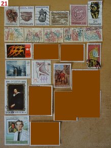Nádherné poštové známky UMENIE 1 - 19