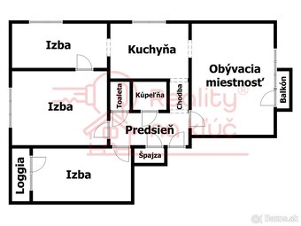 Na prenájom zariadený 4-izbový byt s garážou v obci Dubník - 19
