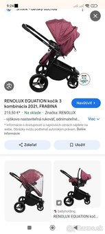 RENOLUX EQUATION kočík 3 kombinácia 2021, FRABINA - 19