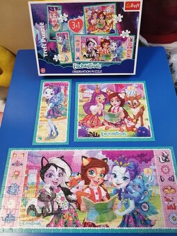 Puzzle Hľadá sa Dory, Macko PU, Bambi, Minnie, Ebchantimals - 19