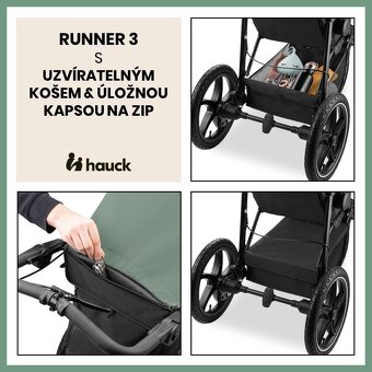 Hauck Runner 3 olive green kočík bugina - 19