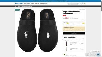 Papuče Polo Ralph Lauren - čierne, PC: 90 eur - 19