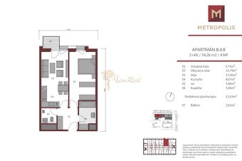 2-izb. apartmánový byt, Bottova, Staré Mesto v projekte Metr - 19