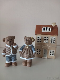 Sada 2ks stojacie keramické medvedíky - párik - 19