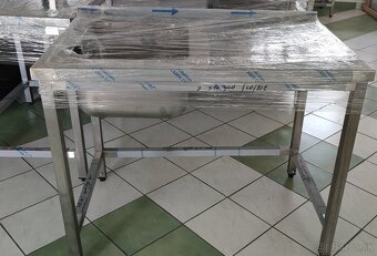 Umývací stôl s odkladacim priestorom, nerezový nábytok - 19
