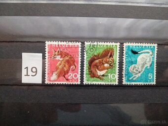 Poštové známky č.497 - FAUNA, flóra, rôzne - 20 sérií - 19