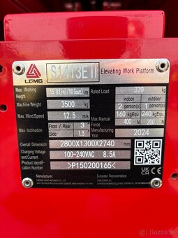 Pracovna plošina nová LGMG S1413EII 15,8m - 19