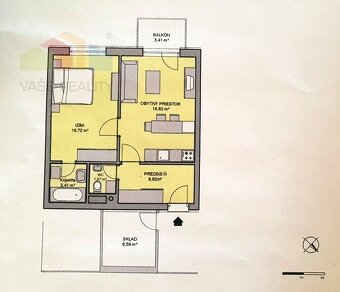 REZERVOVANÉ  Na predaj tehlový 2-izbový byt s KK 55 m2 + b - 19