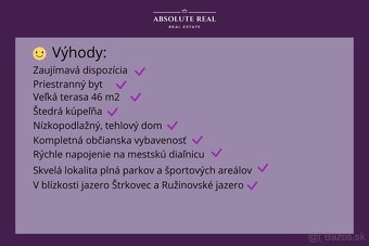 ABSOLUTE REAL /3i byt v Ružinove,Astrová ul.60m2,terasa 46m2 - 19
