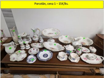 Starožitné kryštály/sklo/porcelán - 19