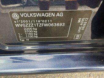 ► VW TOURAN 2,0 TDI - 103 kW, NAVI, AUTOM. PARKOVÁNÍ ◄ - 19