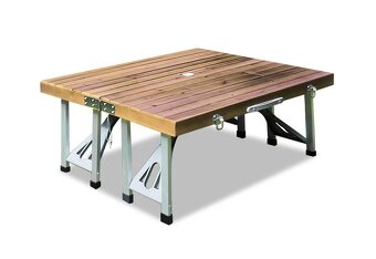 Skladaci kempingový set - 3 farby - zloženie do kufríka - 19