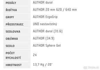 Predám Bicykel Author Grand. crossový - 19