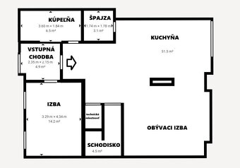 Novozariadený rodinný dom s veľkými spálňami i šatníkom pri  - 19
