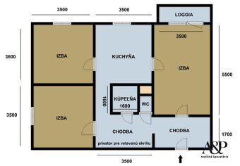 NA PREDAJ 3 IZB. BYT S LOGGIOU, 76M2, ROBOTNÍCKA UL., SENICA - 19