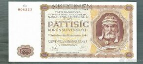 taré bankovky Slovensko 5000 sk 1944 bezvadný stav