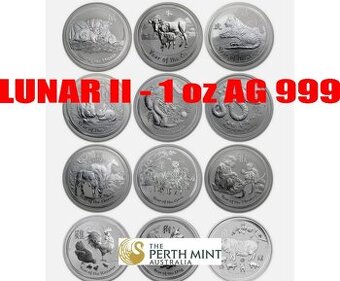 Sada mincí Austrália, Lunar II, 2008-2019, 1oz