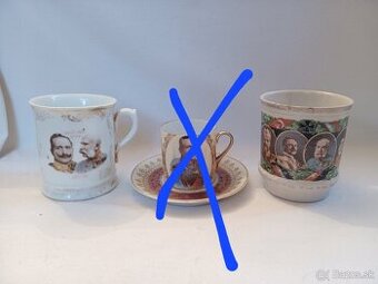 Porcelánové šálky - Franz Josef, Wilhelm, Rakusko Uhorsko