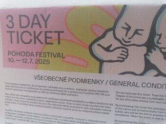 Pohoda 2025.... 2 lístky na predaj