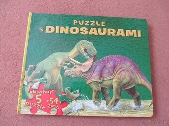 Veľká knižka Puzzle s dinosaurami - formát A4 + zošit + puzz