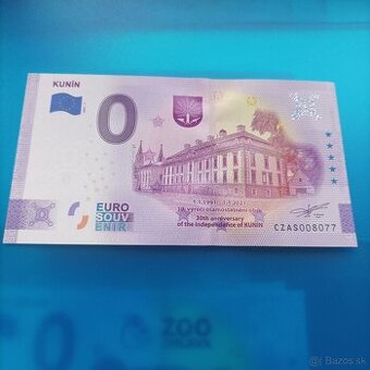 0 euro souvenír obec Kunin Anniversary