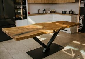 Luxusný dubový jedálensky stôl - ZĽAVA 28%
