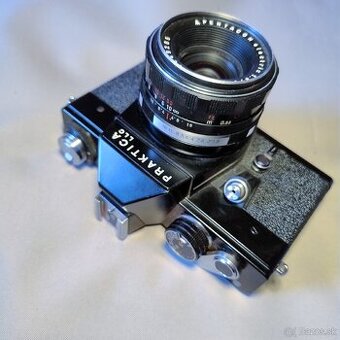 Praktica LLC + Pentacon 50mm 1.8 + Púzdro - Plne funkčný