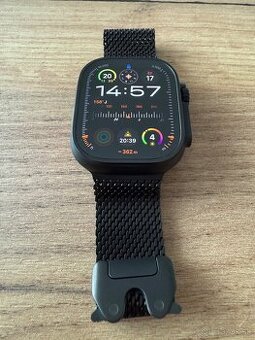 Apple Watch Ultra 2 49mm Black s titánovým milánskym ťahom L