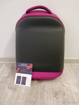 LED batoh ružový
