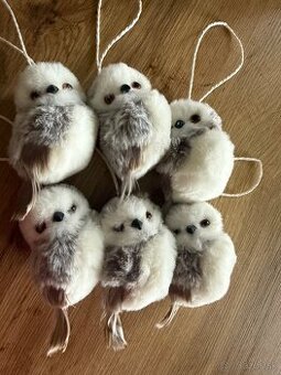 Vianočná sova  -6 ks