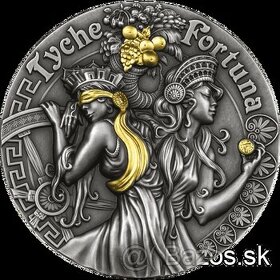 stříbrná mince - FORTUNA AND TYCHE 2 Oz