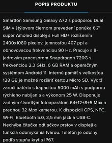 Predám Samsung Galaxy A72