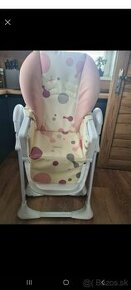 Jedálenská stolička Kinderkraft ružová