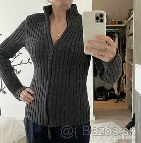 DKNY ako novy sedy sveter na zips, medium - 1