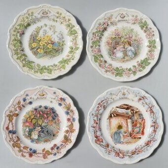 Porcelánové taniere 4 ročné obdobia Brambly Hedges